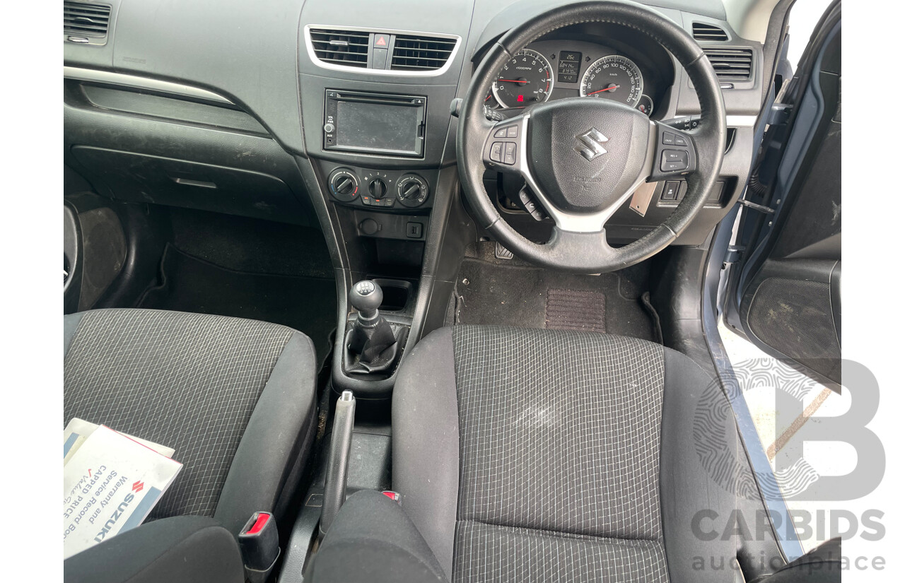 4/2014 Suzuki Swift GA FZ MY13 5d Hatchback Blue 1.4L