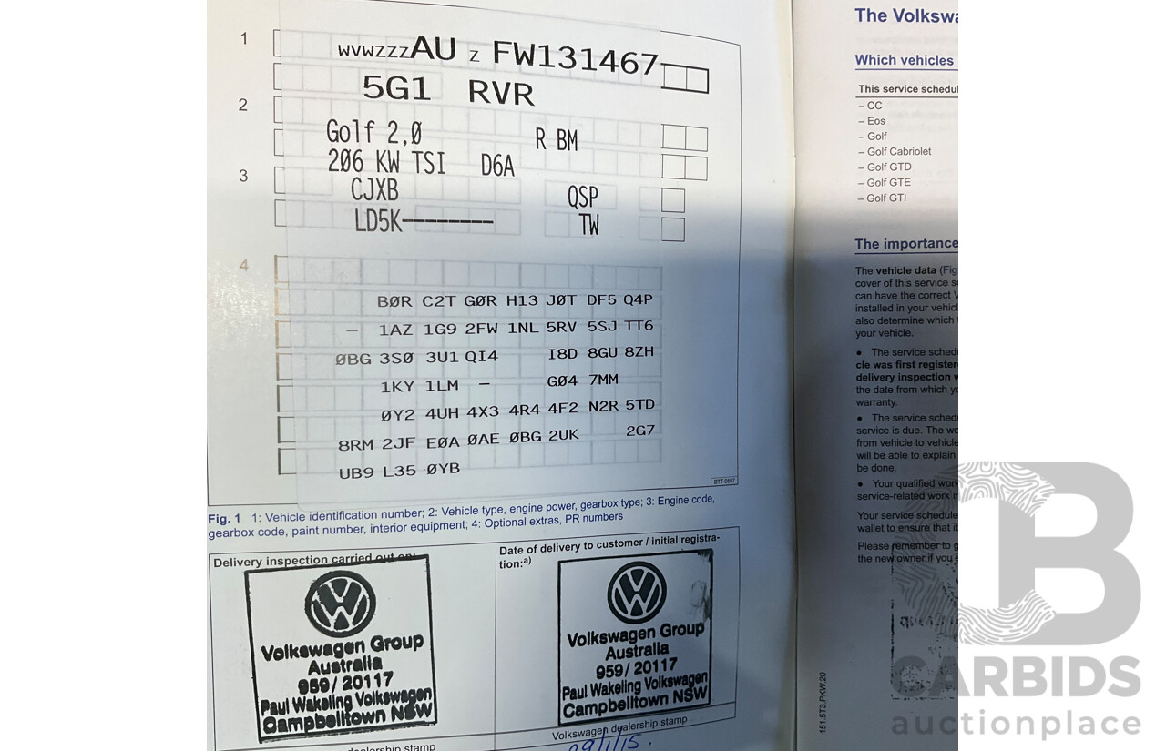 1/2015 Volkswagen Golf R (AWD) MK7 MY15 5d Hatchback Lapiz Blue Turbo 2.0L