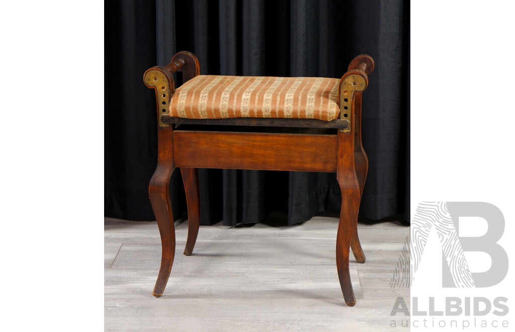 Victorian Mahogany Piano Stool