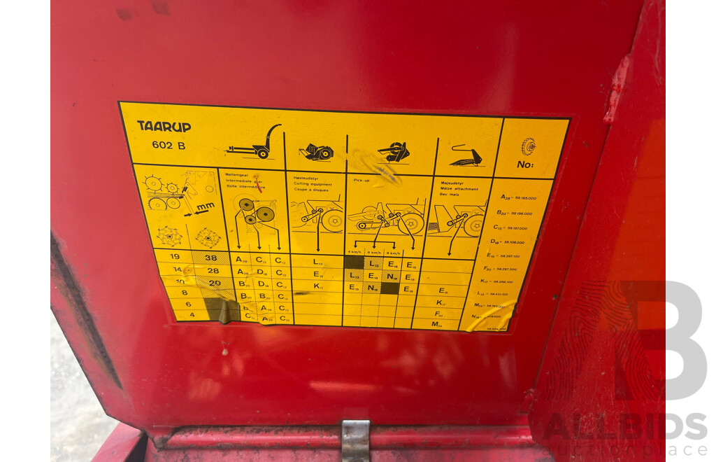 TARRUP 602B PTO Driven Forage Harvester