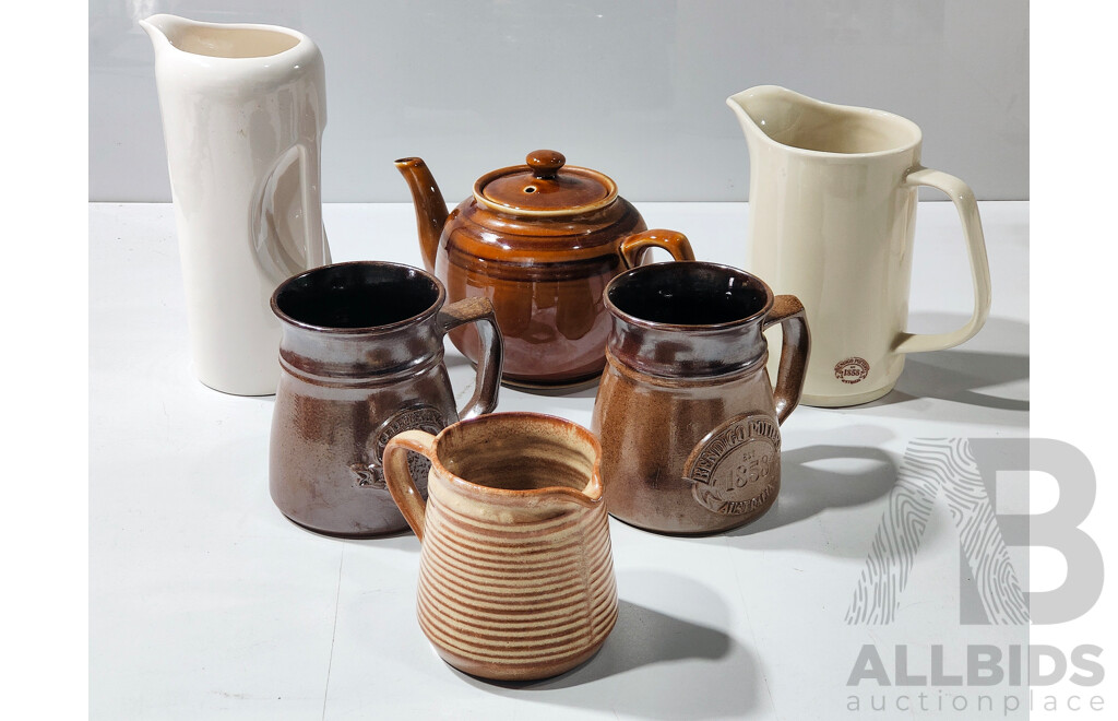 Assorted Bendingo Pottery - Lot of 6