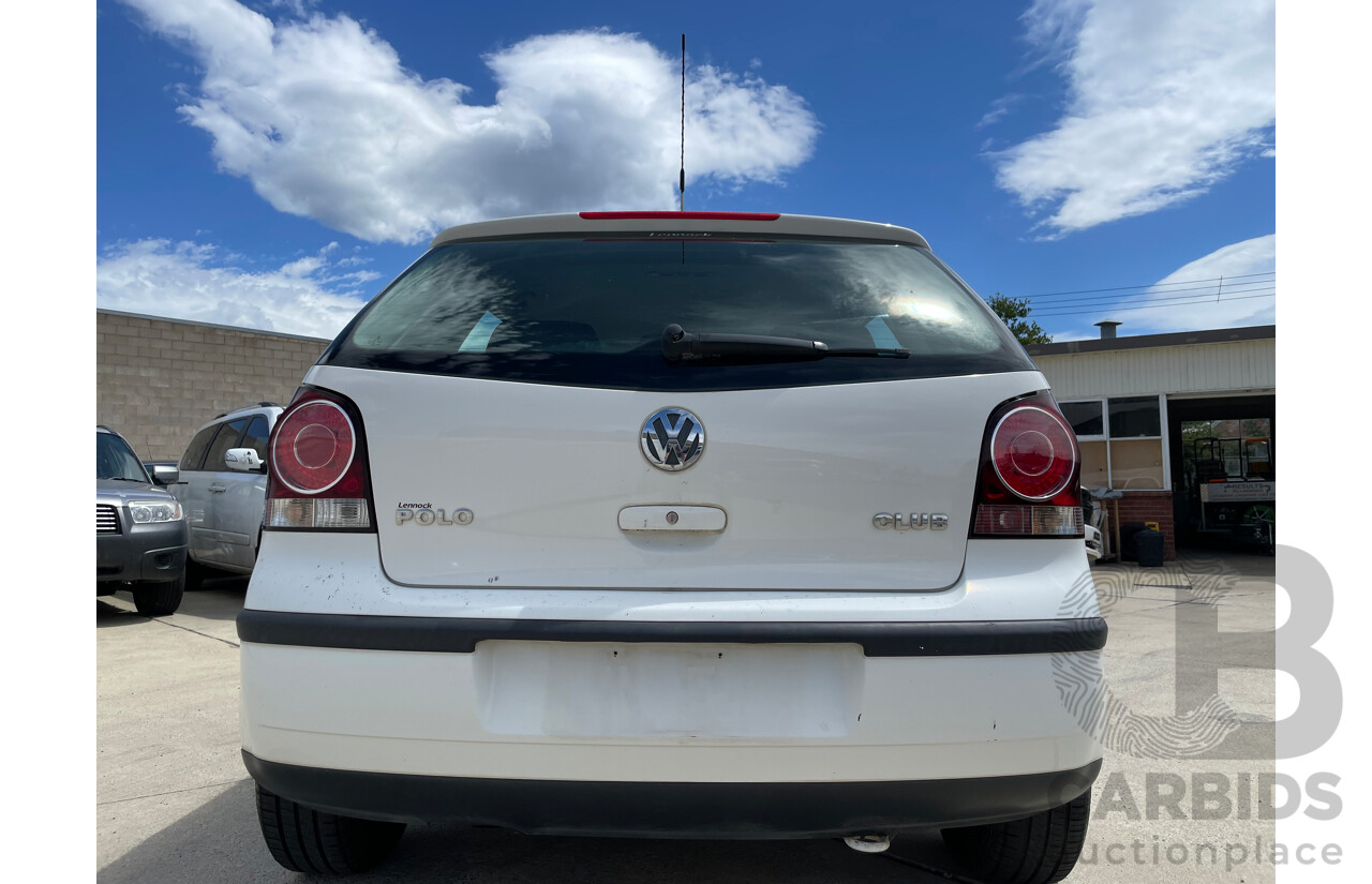 08/06 Volkswagen Polo MATCH FWD 9N MY07 UPGRADE 5D Hatchback White 1.6L