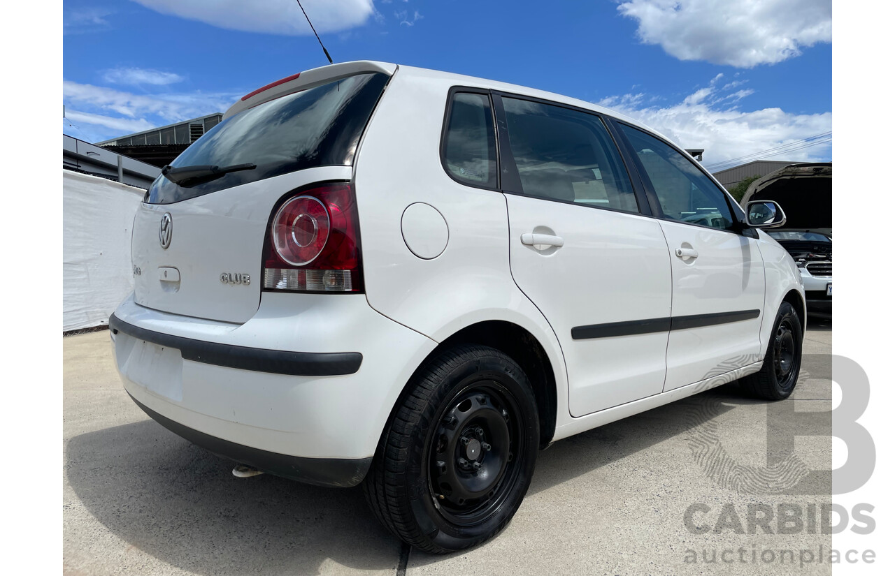 08/06 Volkswagen Polo MATCH FWD 9N MY07 UPGRADE 5D Hatchback White 1.6L