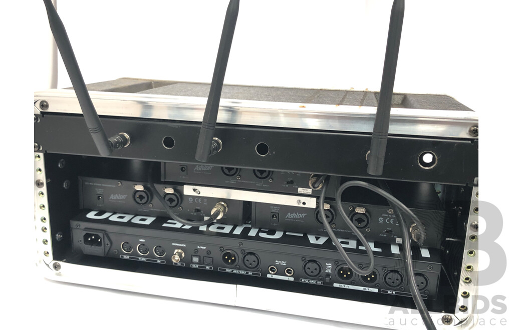 Behringer Powerlight PL2000, 3x Ahston IEM 200 Wireless Monitor System and Behringer Ultra Curve Pro in Road Case