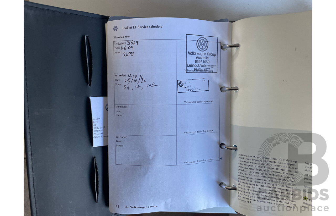 09/08 Volkswagen Touareg V6 TDI 4WD 7L MY09 UPGRADE 4D Wagon Black 3.0L