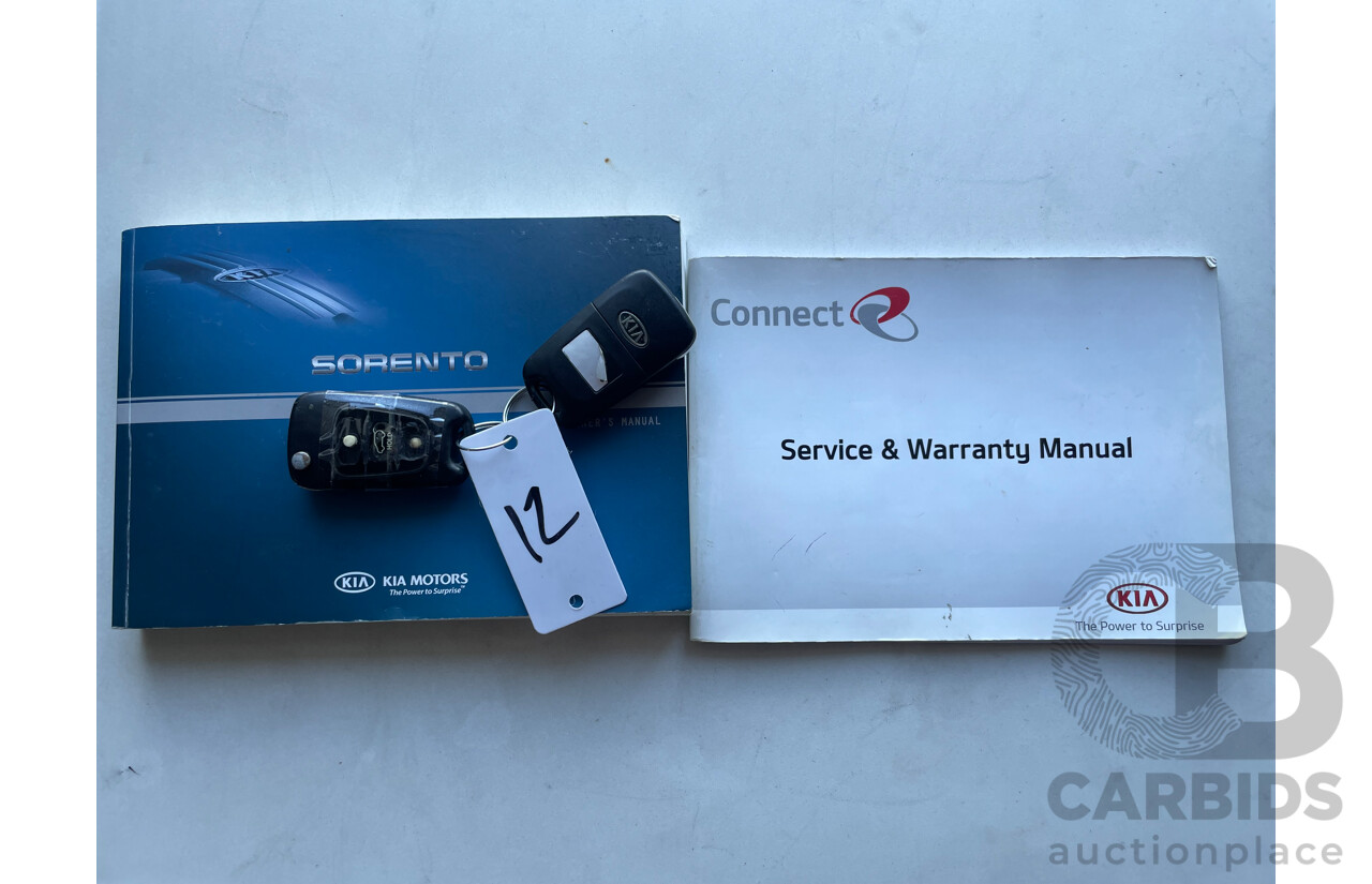 08/12 Kia Sorento SLi (4x4) AWD XM MY12 4D Wagon Black 2.2L