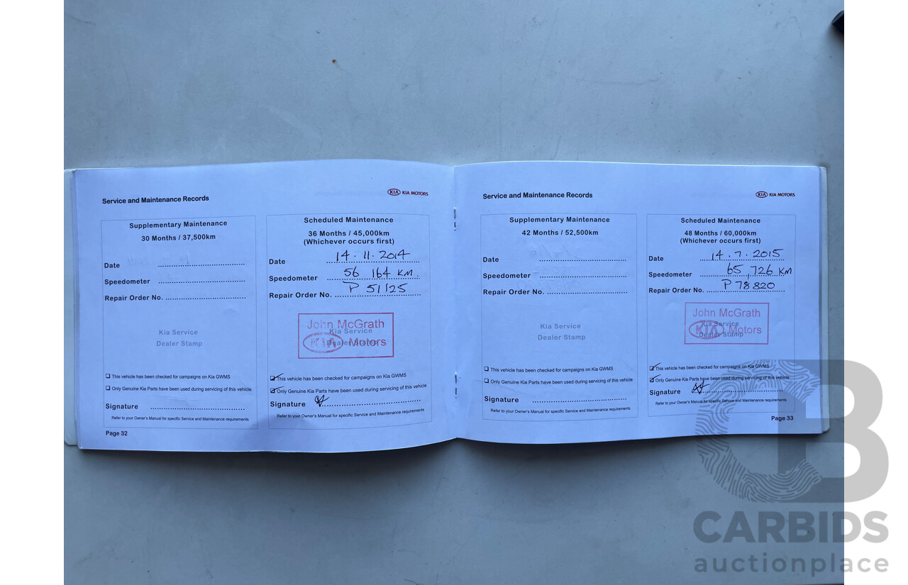 08/12 Kia Sorento SLi (4x4) AWD XM MY12 4D Wagon Black 2.2L