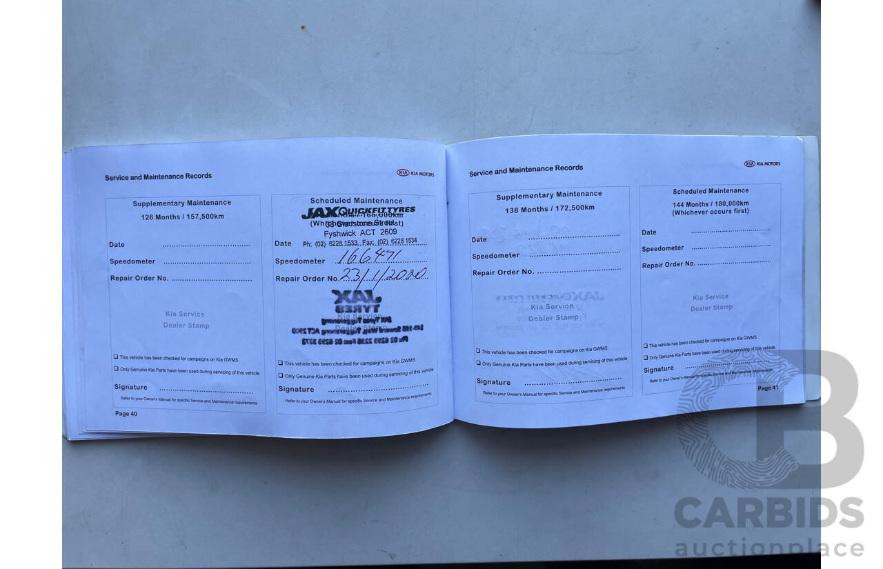 08/12 Kia Sorento SLi (4x4) AWD XM MY12 4D Wagon Black 2.2L