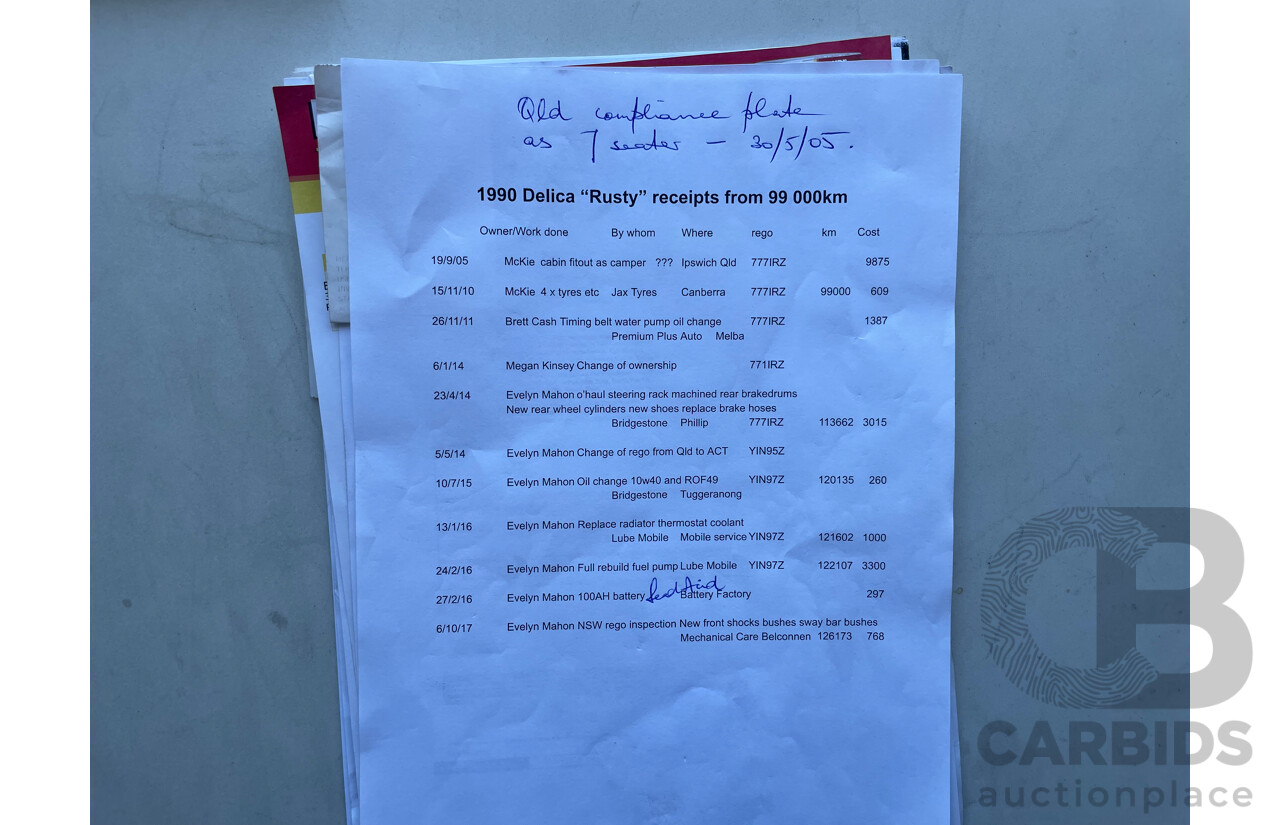 01/1990 Mitsubishi Delica 4WD Campervan Green 2.5L Turbo Diesel