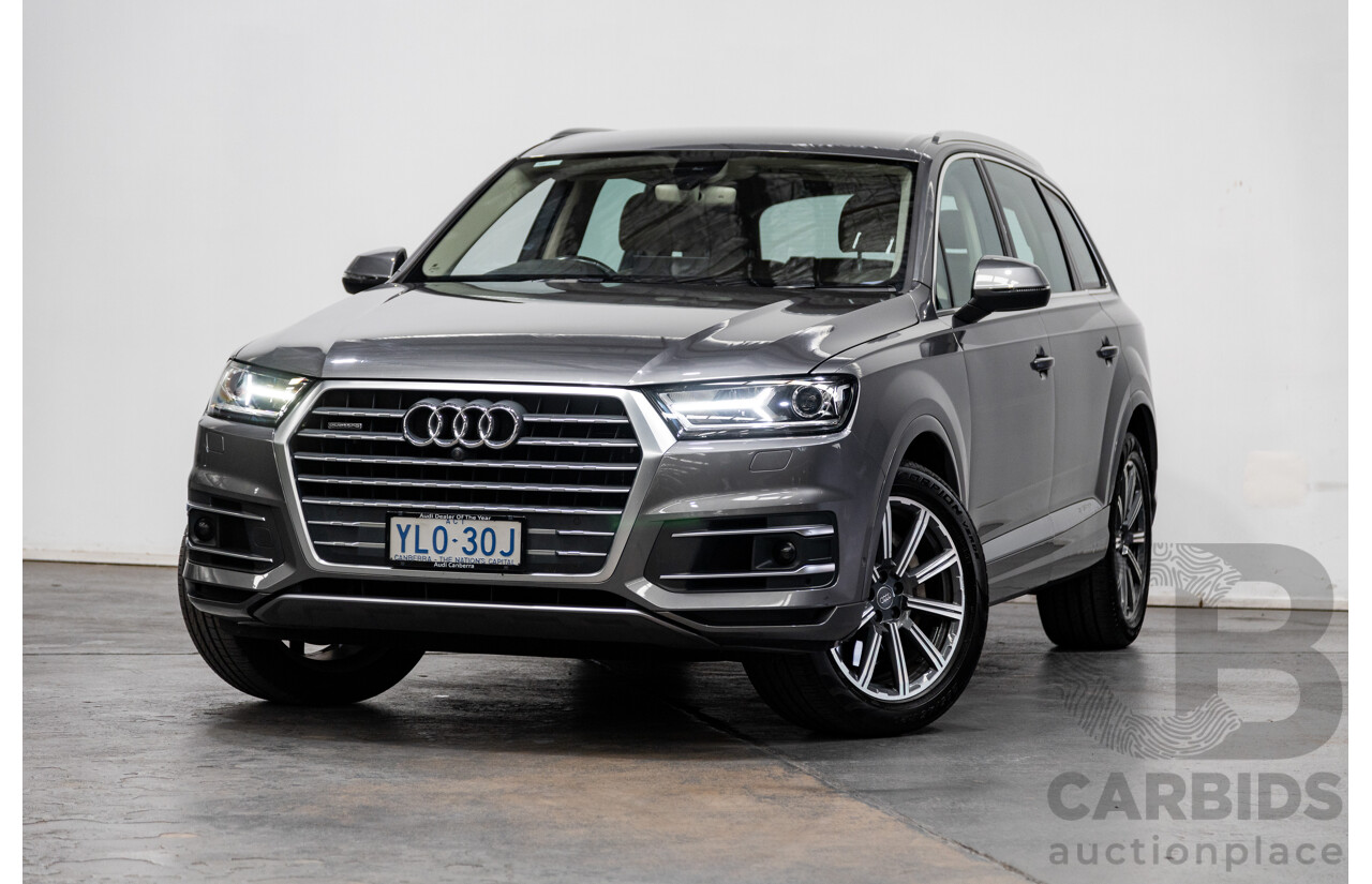07/2016 Audi Q7 Quattro (AWD) 4M Series 4D Wagon Metallic Grey Turbo Diesel V6 3.0L - 7 Seater