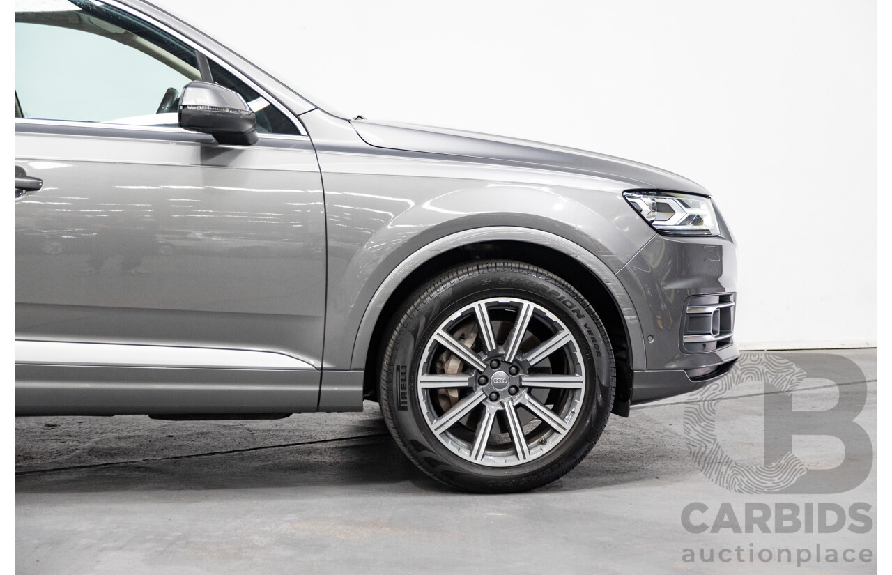 07/2016 Audi Q7 Quattro (AWD) 4M Series 4D Wagon Metallic Grey Turbo Diesel V6 3.0L - 7 Seater