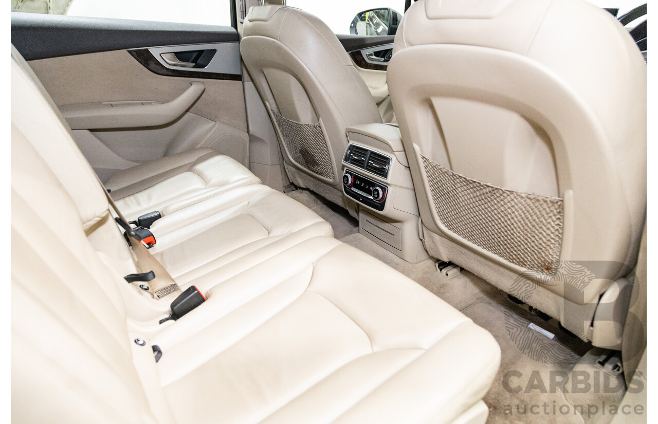 07/2016 Audi Q7 Quattro (AWD) 4M Series 4D Wagon Metallic Grey Turbo Diesel V6 3.0L - 7 Seater