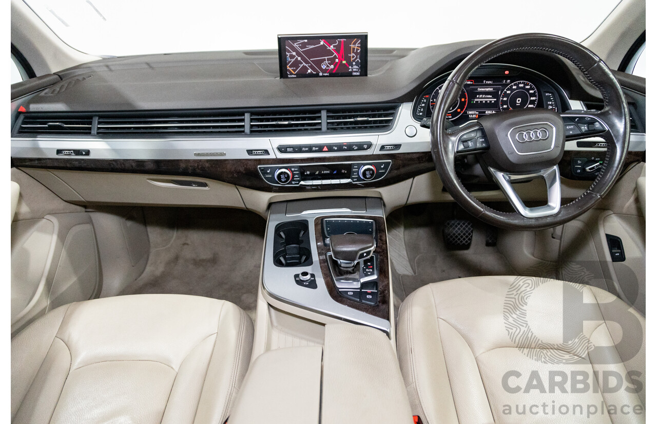07/2016 Audi Q7 Quattro (AWD) 4M Series 4D Wagon Metallic Grey Turbo Diesel V6 3.0L - 7 Seater