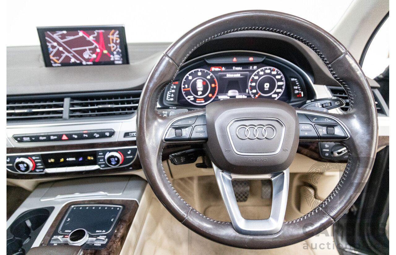 07/2016 Audi Q7 Quattro (AWD) 4M Series 4D Wagon Metallic Grey Turbo Diesel V6 3.0L - 7 Seater
