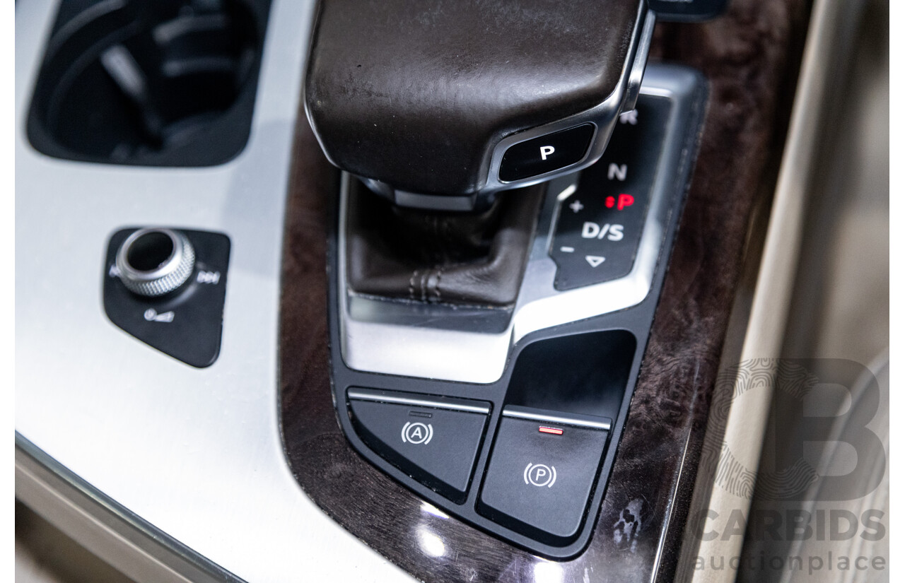 07/2016 Audi Q7 Quattro (AWD) 4M Series 4D Wagon Metallic Grey Turbo Diesel V6 3.0L - 7 Seater