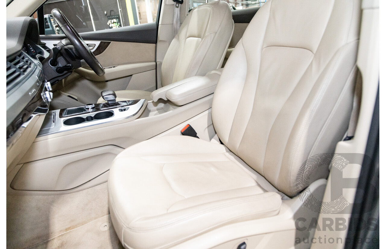 07/2016 Audi Q7 Quattro (AWD) 4M Series 4D Wagon Metallic Grey Turbo Diesel V6 3.0L - 7 Seater