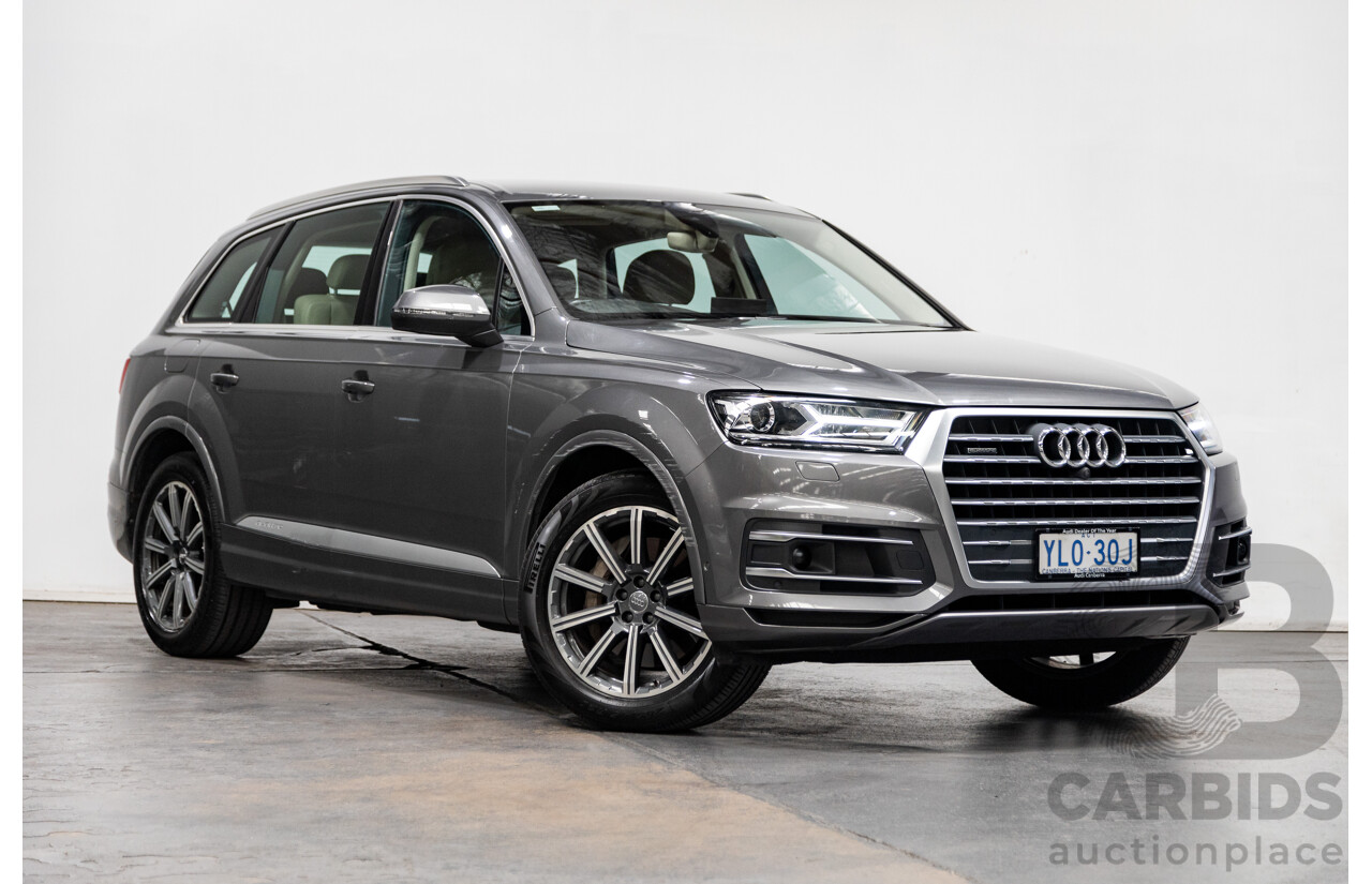 07/2016 Audi Q7 Quattro (AWD) 4M Series 4D Wagon Metallic Grey Turbo Diesel V6 3.0L - 7 Seater