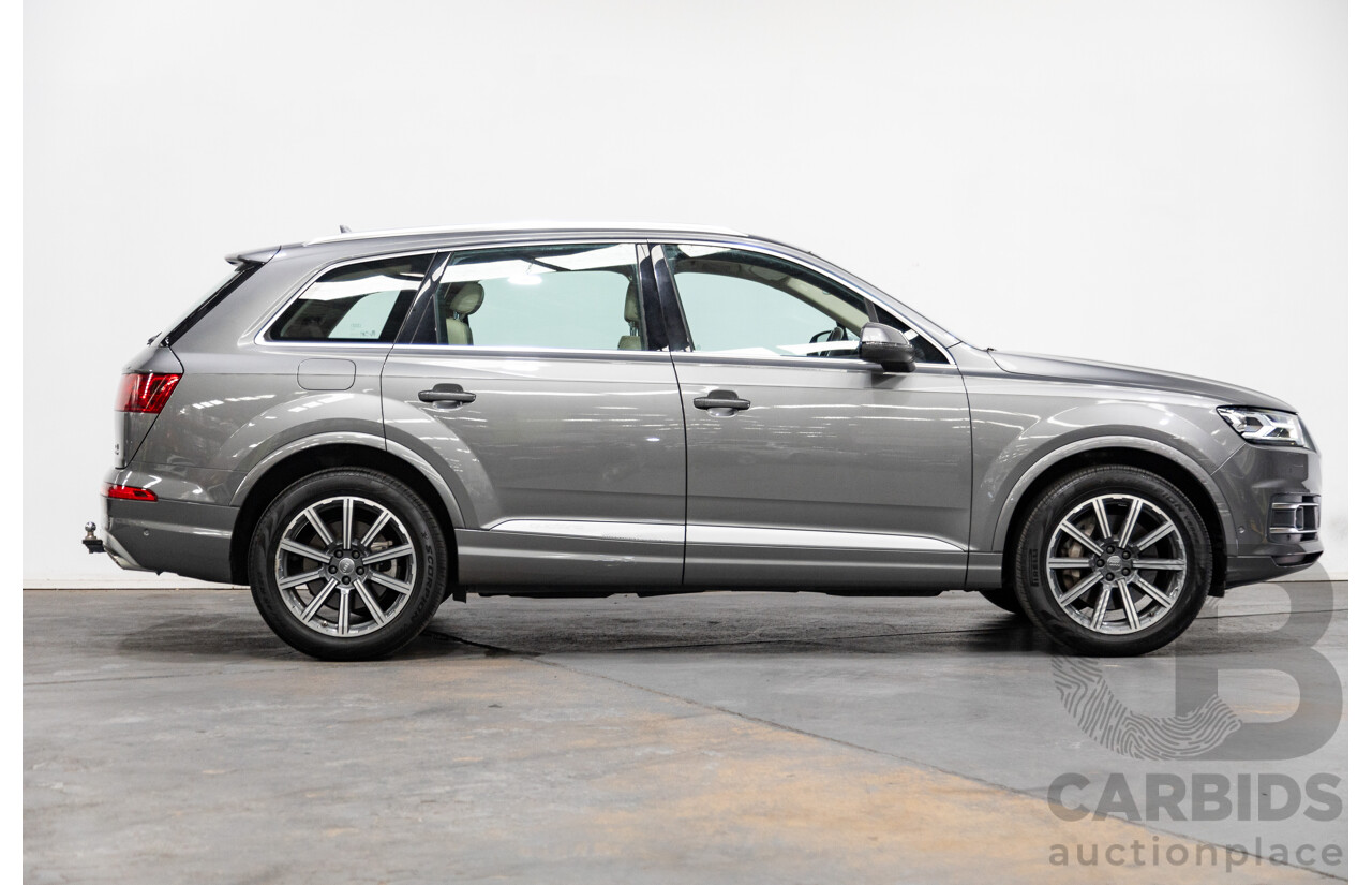 07/2016 Audi Q7 Quattro (AWD) 4M Series 4D Wagon Metallic Grey Turbo Diesel V6 3.0L - 7 Seater