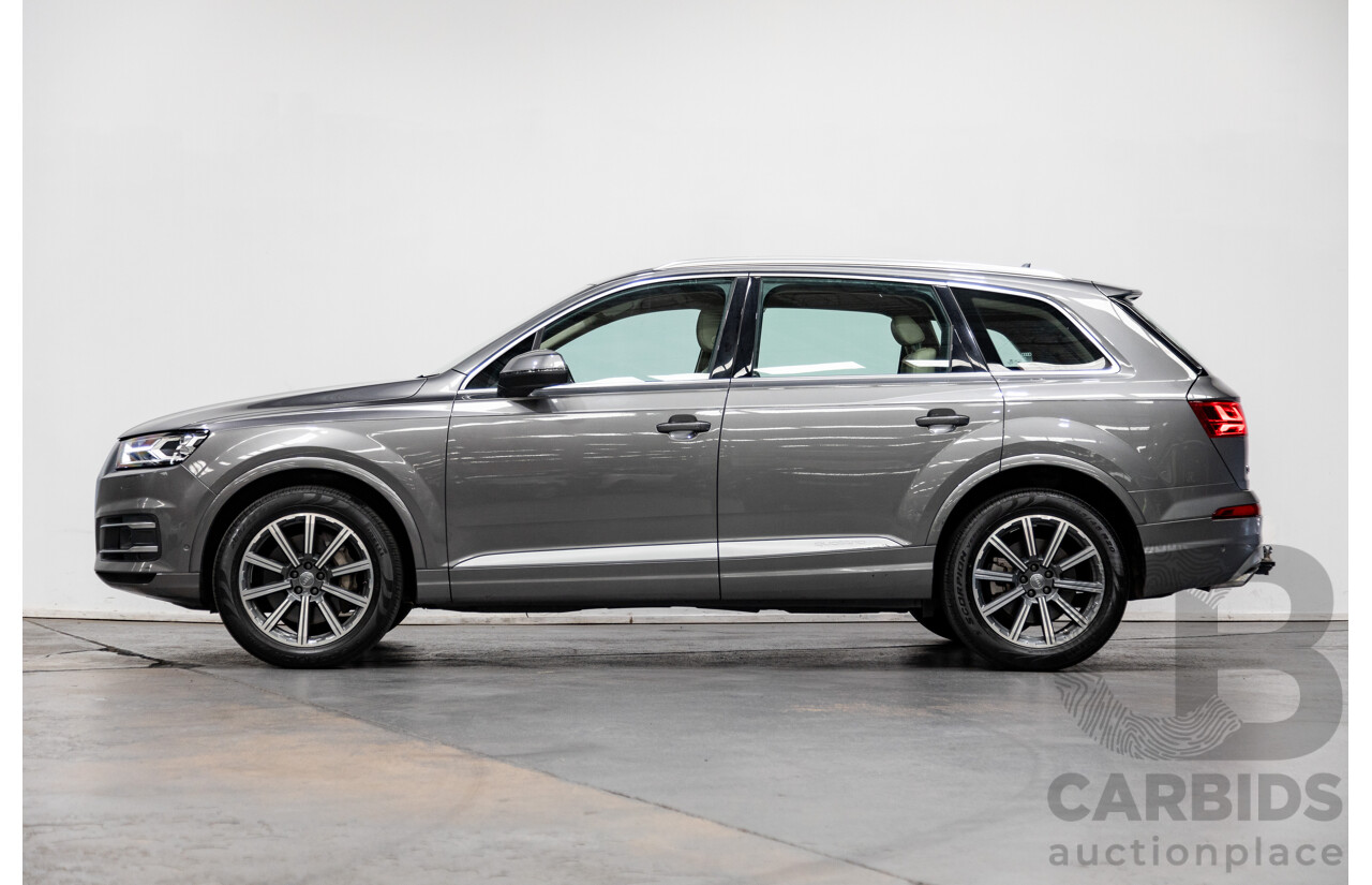 07/2016 Audi Q7 Quattro (AWD) 4M Series 4D Wagon Metallic Grey Turbo Diesel V6 3.0L - 7 Seater