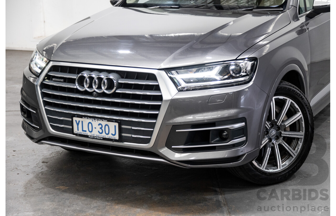 07/2016 Audi Q7 Quattro (AWD) 4M Series 4D Wagon Metallic Grey Turbo Diesel V6 3.0L - 7 Seater