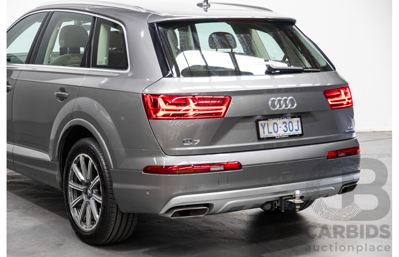 07/2016 Audi Q7 Quattro (AWD) 4M Series 4D Wagon Metallic Grey Turbo Diesel V6 3.0L - 7 Seater