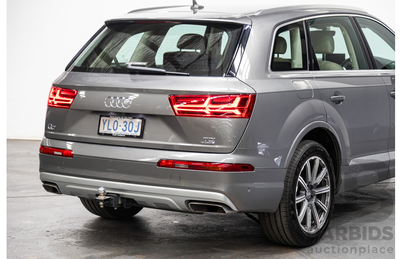 07/2016 Audi Q7 Quattro (AWD) 4M Series 4D Wagon Metallic Grey Turbo Diesel V6 3.0L - 7 Seater