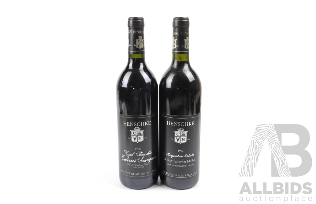 Henschke Cyril Henschke Cabernet Sauvignon Vintage 1998 and Keyneton Estate Shiraz Cabernet Malbec Vintage 1997
