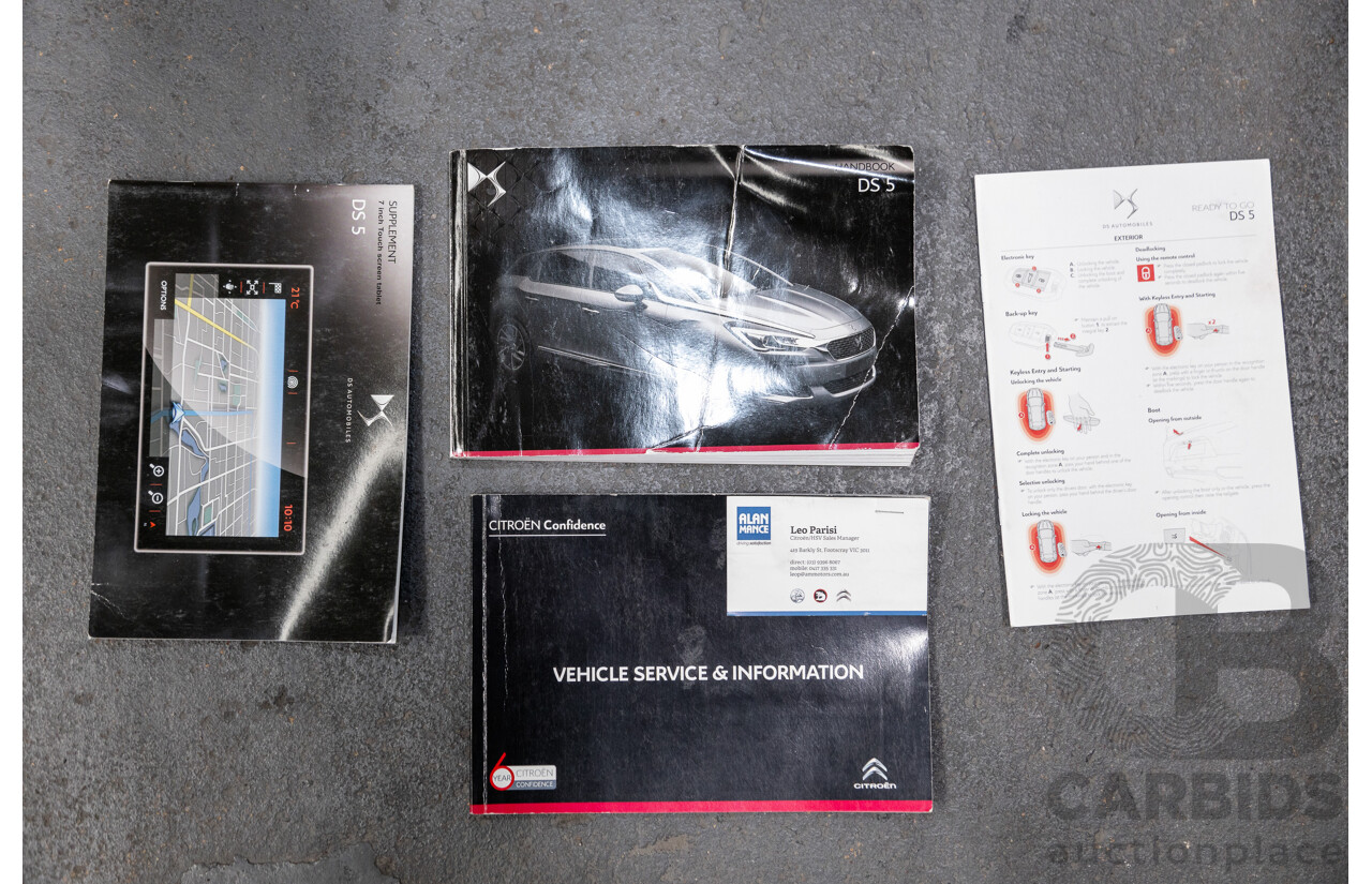 02/2016 Citroen DS5 D-Sport MY16 5D Hatchback Blanc Nacre Pearl White Metallic Turbo Diesel 2.0L