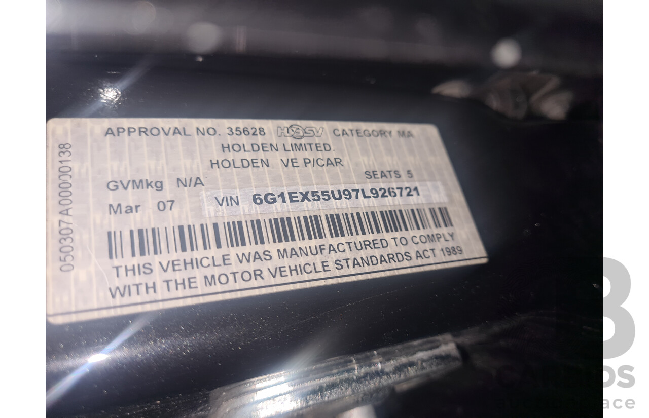 3/2007 Holden HSV GTS VE Series Build Number #1057 4d Sedan Phantom Black V8 6.0L - Modified