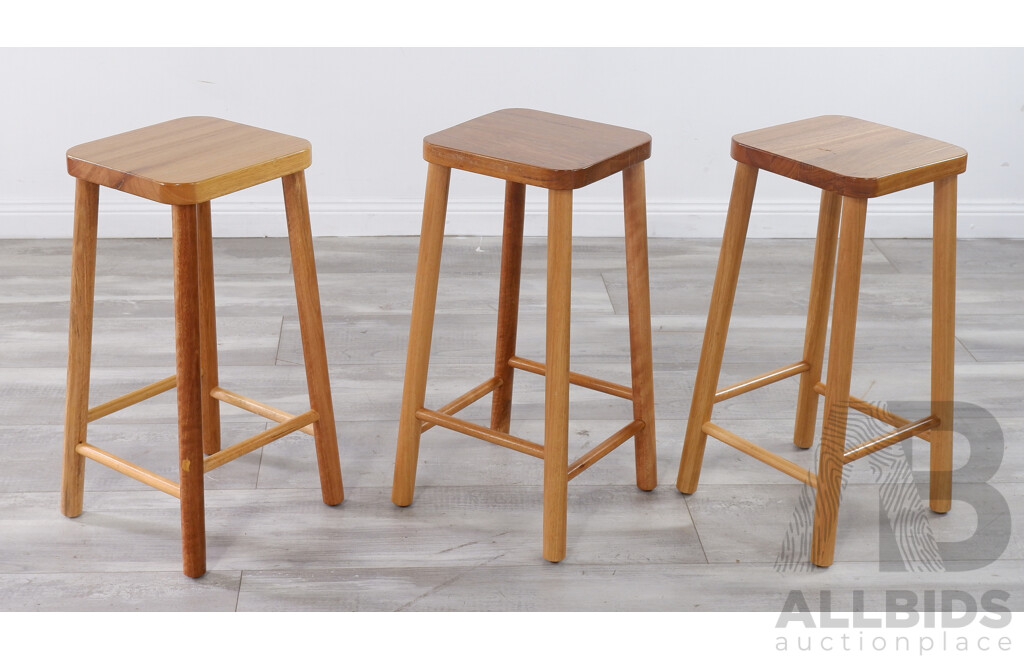 Three Timber Bar Stools