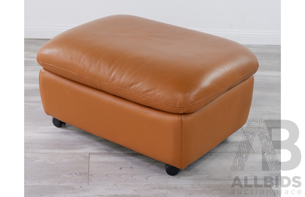 Modern Leather Ottoman