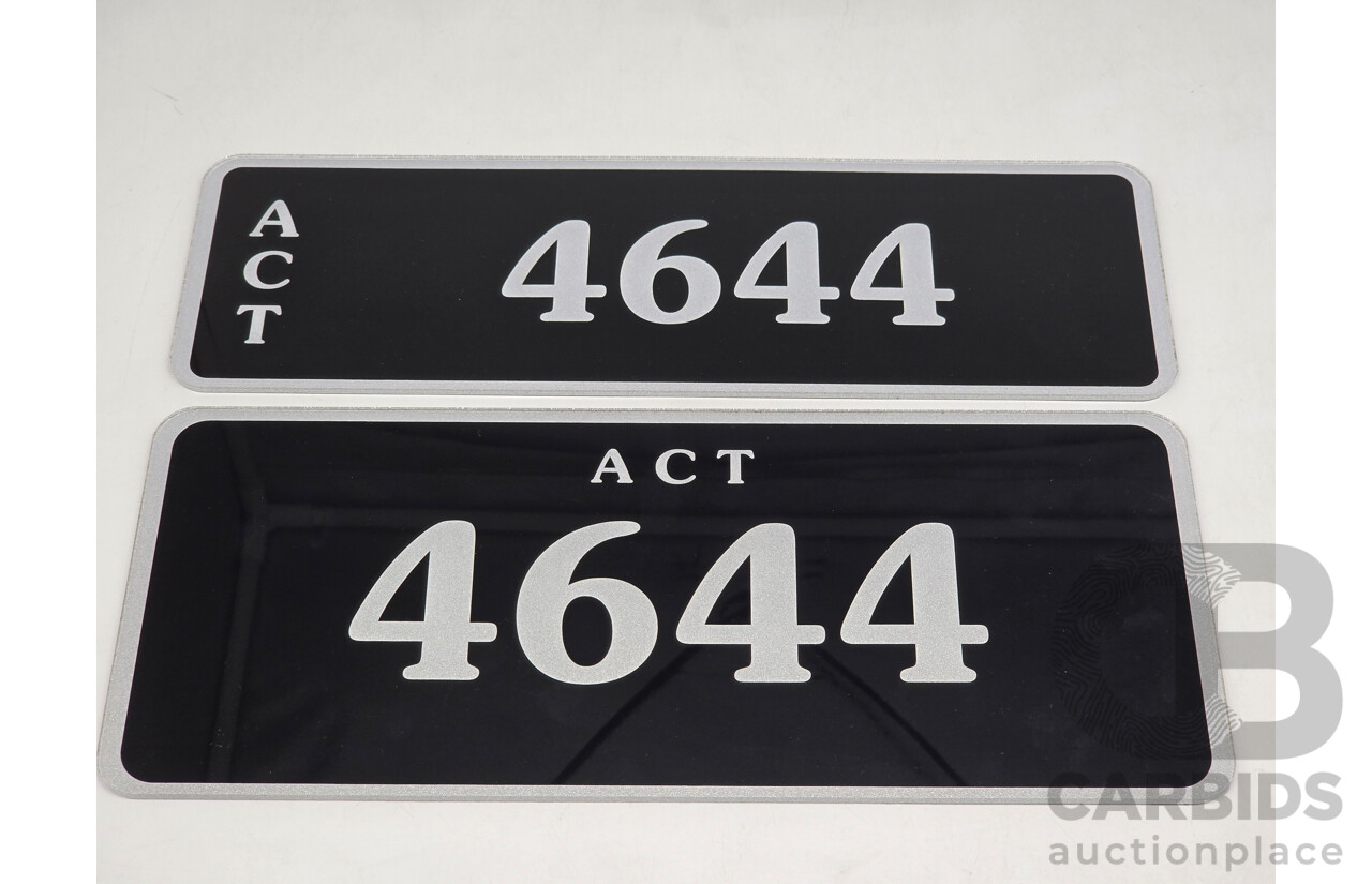 ACT 4-Digit Number Plate - 4644