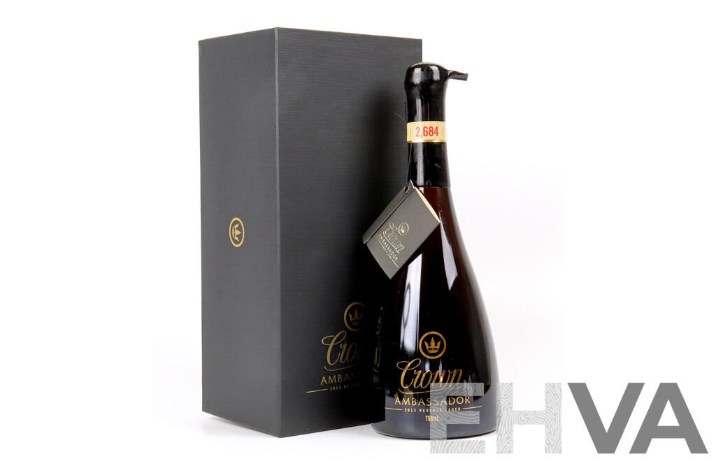 Limited Edition Crown Ambassador 2013 Reserve Lager in Original Presentation Box, Number 2684, 750ml