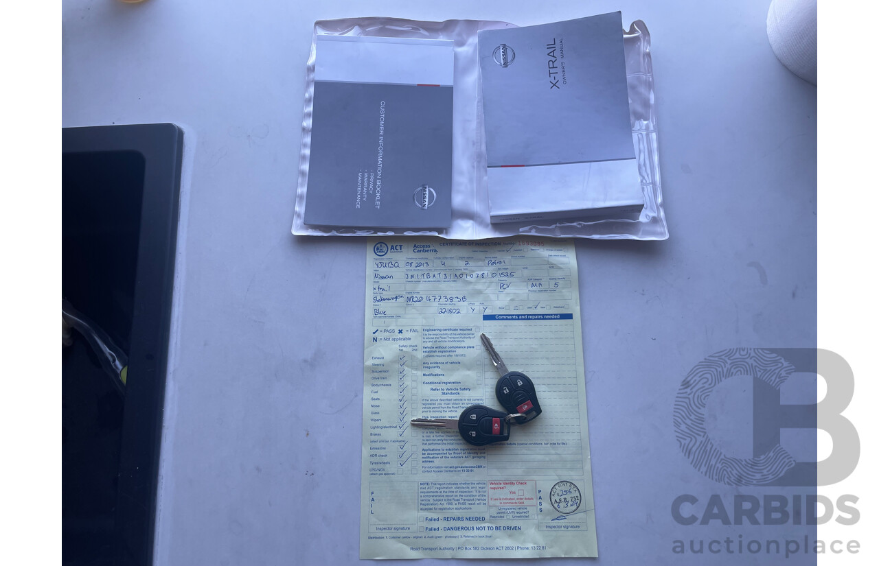 10/13 Nissan X-Trail ST (FWD) FWD T31 SERIES 5 4D Wagon Blue 2.0L