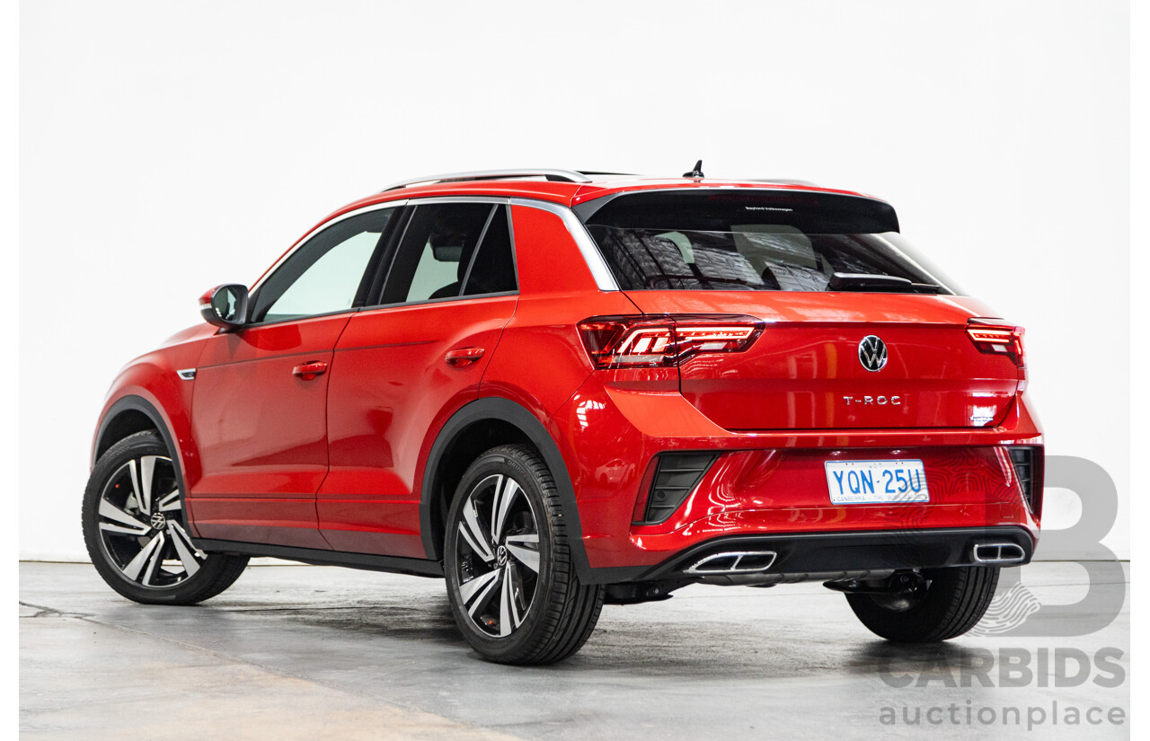 02/2023 Volkswagen T-Roc 140TSI R-Line (AWD) D1 MY23 Update 4D Wagon Kings Red Turbo 2.0L
