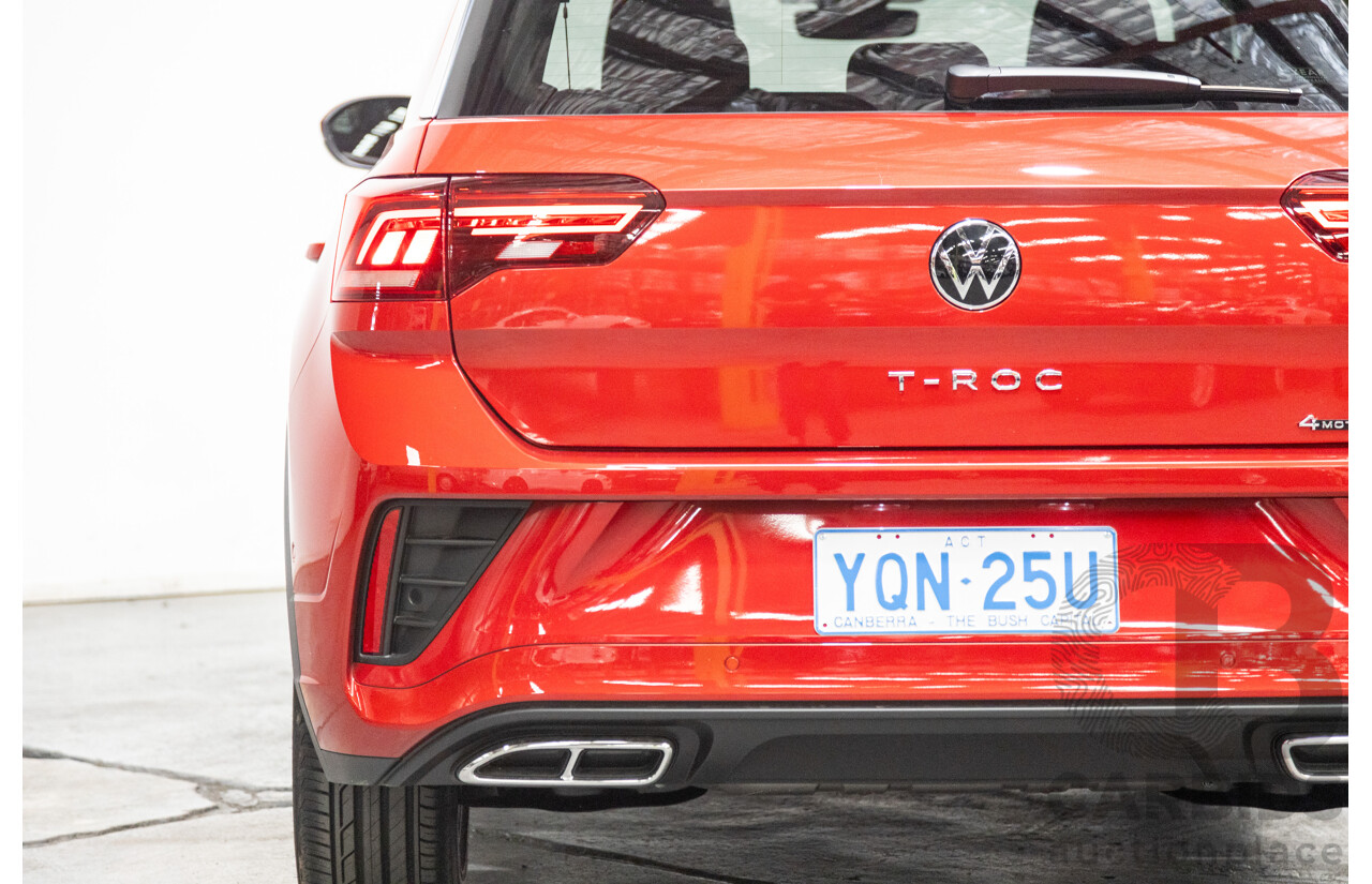 02/2023 Volkswagen T-Roc 140TSI R-Line (AWD) D1 MY23 Update 4D Wagon Kings Red Turbo 2.0L