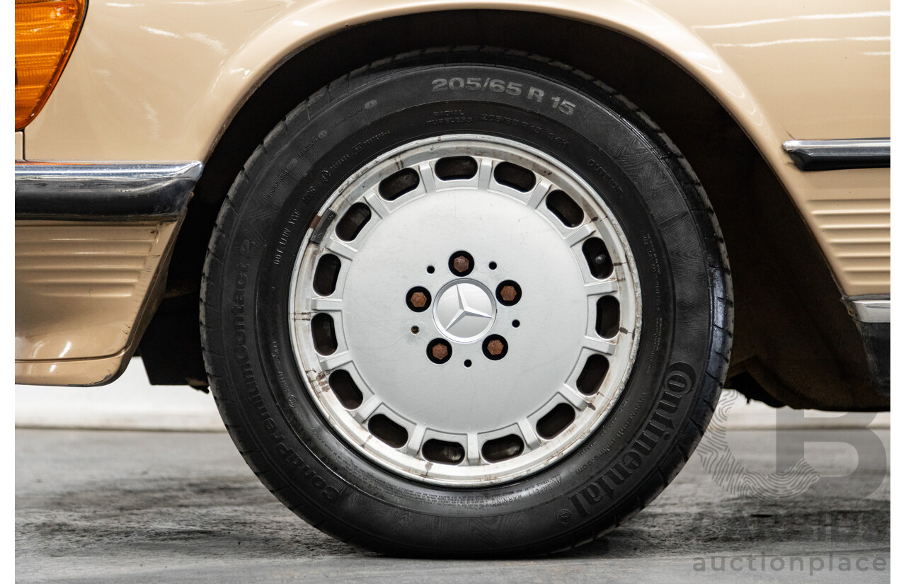 10/1983 Mercedes Benz 380 SL 2d Convertible Champagne Metallic V8 3.8L