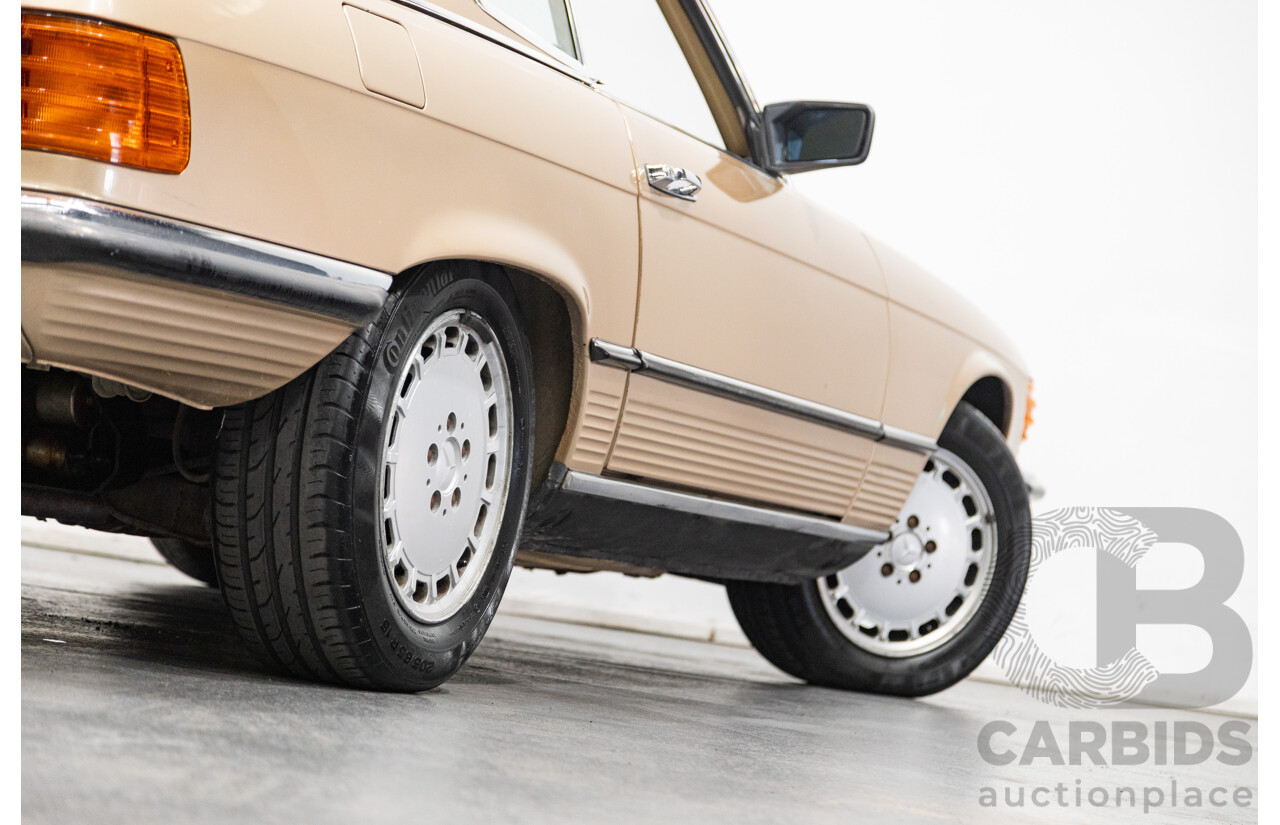 10/1983 Mercedes Benz 380 SL 2d Convertible Champagne Metallic V8 3.8L