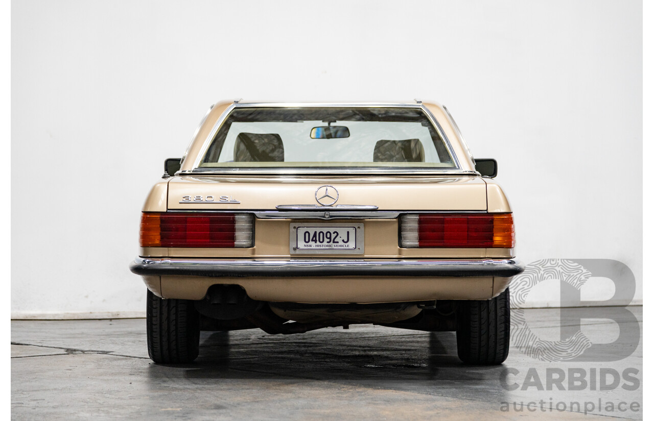 10/1983 Mercedes Benz 380 SL 2d Convertible Champagne Metallic V8 3.8L