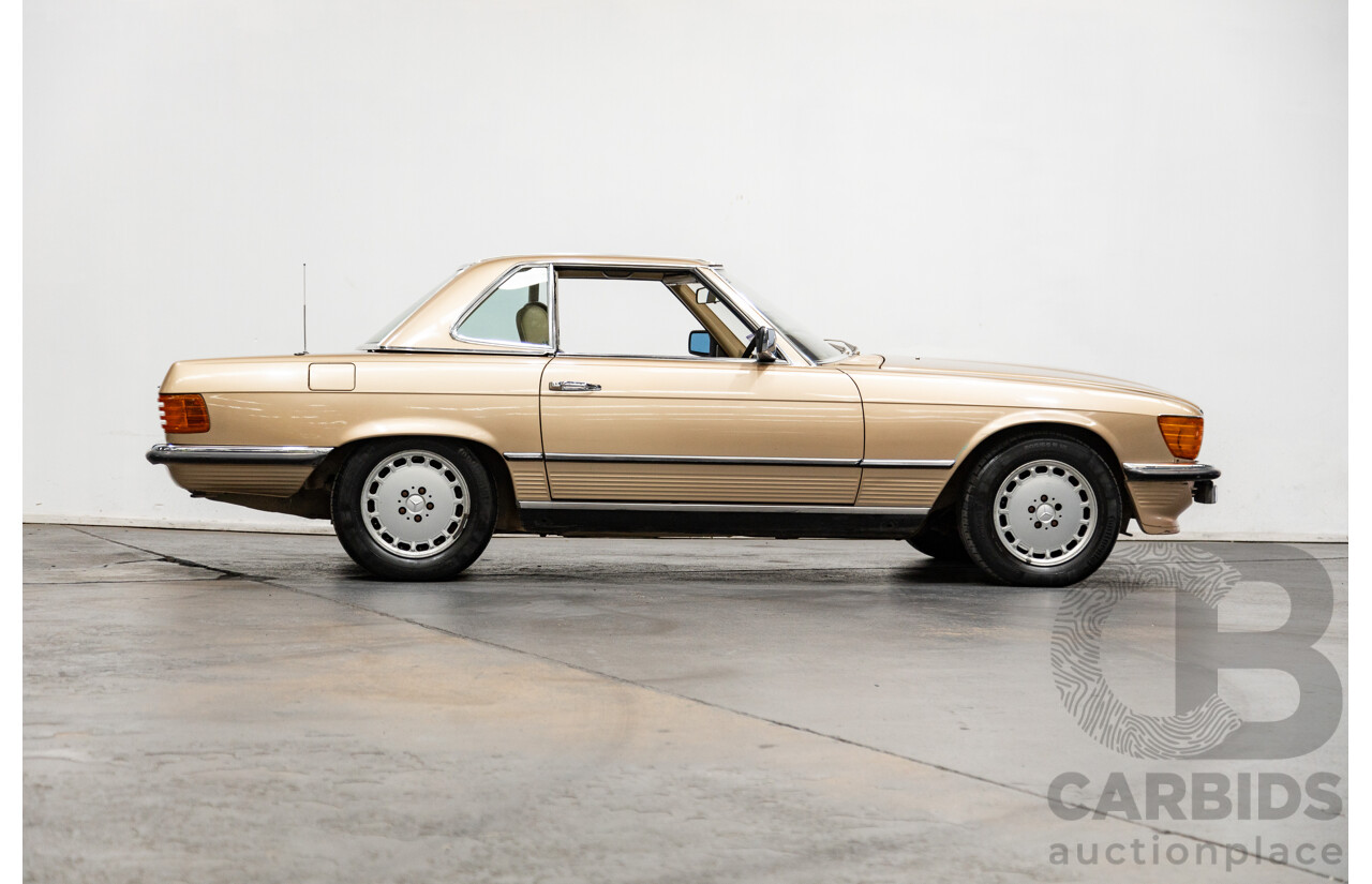 10/1983 Mercedes Benz 380 SL 2d Convertible Champagne Metallic V8 3.8L