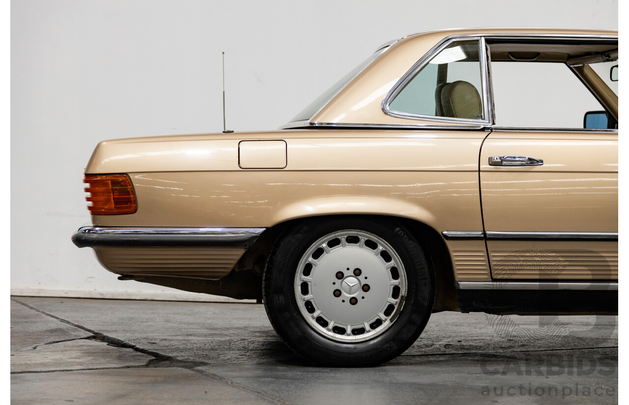 10/1983 Mercedes Benz 380 SL 2d Convertible Champagne Metallic V8 3.8L
