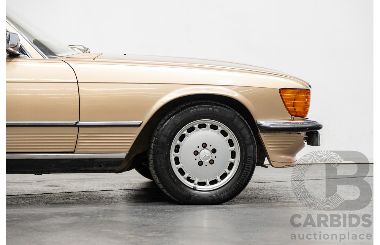 10/1983 Mercedes Benz 380 SL 2d Convertible Champagne Metallic V8 3.8L