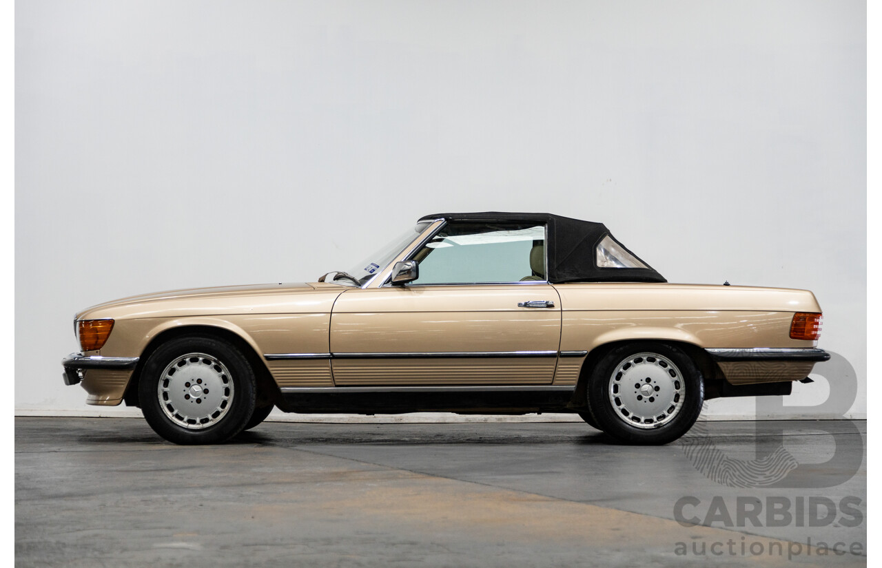 10/1983 Mercedes Benz 380 SL 2d Convertible Champagne Metallic V8 3.8L