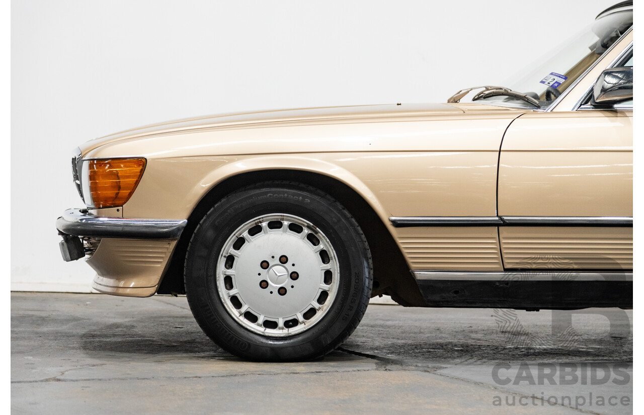 10/1983 Mercedes Benz 380 SL 2d Convertible Champagne Metallic V8 3.8L