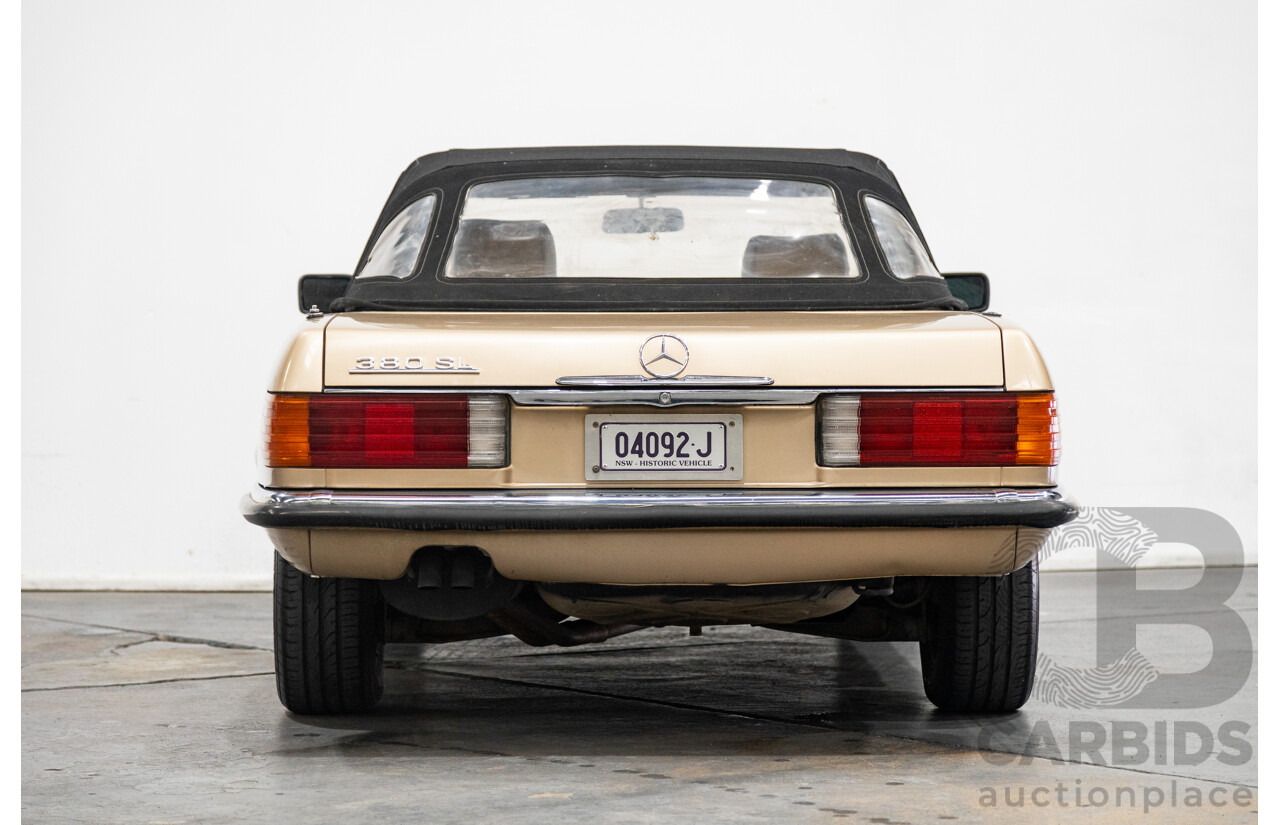 10/1983 Mercedes Benz 380 SL 2d Convertible Champagne Metallic V8 3.8L