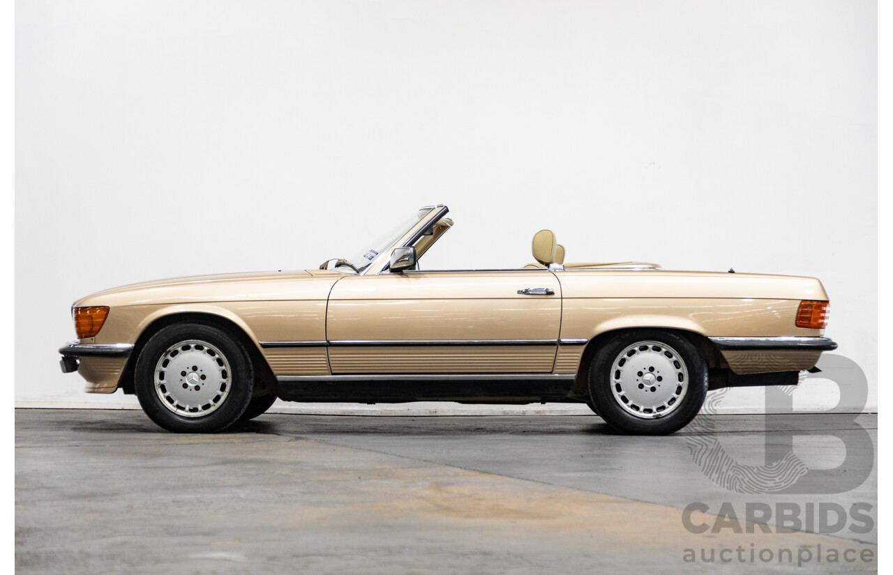 10/1983 Mercedes Benz 380 SL 2d Convertible Champagne Metallic V8 3.8L