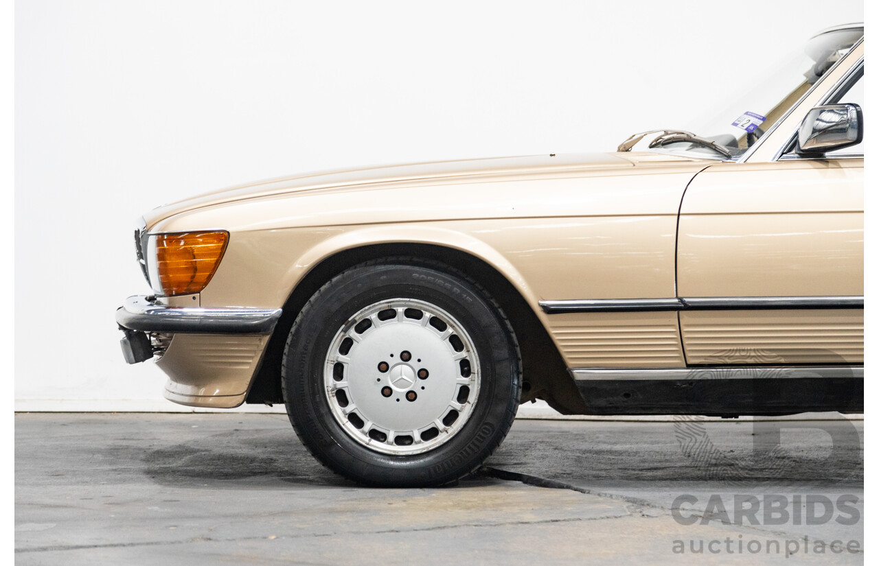 10/1983 Mercedes Benz 380 SL 2d Convertible Champagne Metallic V8 3.8L
