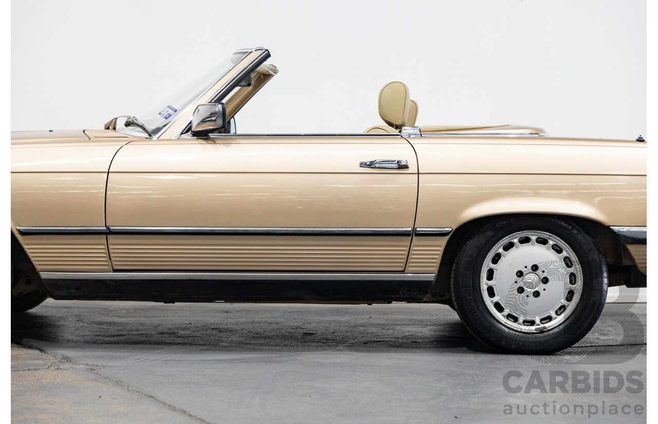 10/1983 Mercedes Benz 380 SL 2d Convertible Champagne Metallic V8 3.8L