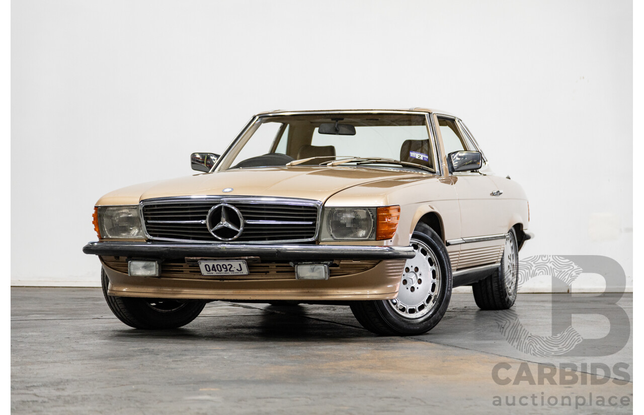 10/1983 Mercedes Benz 380 SL 2d Convertible Champagne Metallic V8 3.8L