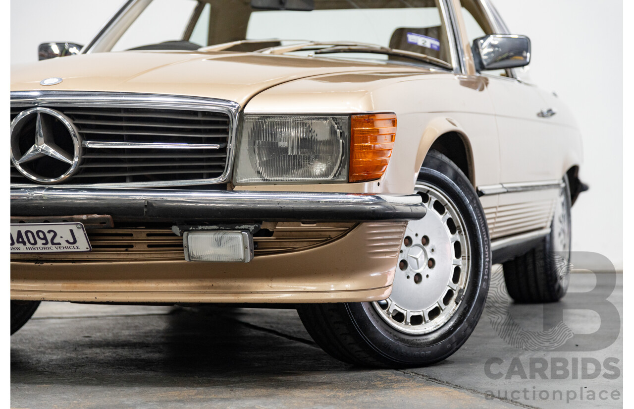 10/1983 Mercedes Benz 380 SL 2d Convertible Champagne Metallic V8 3.8L